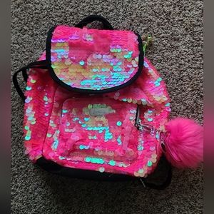 Justice sequin backpack